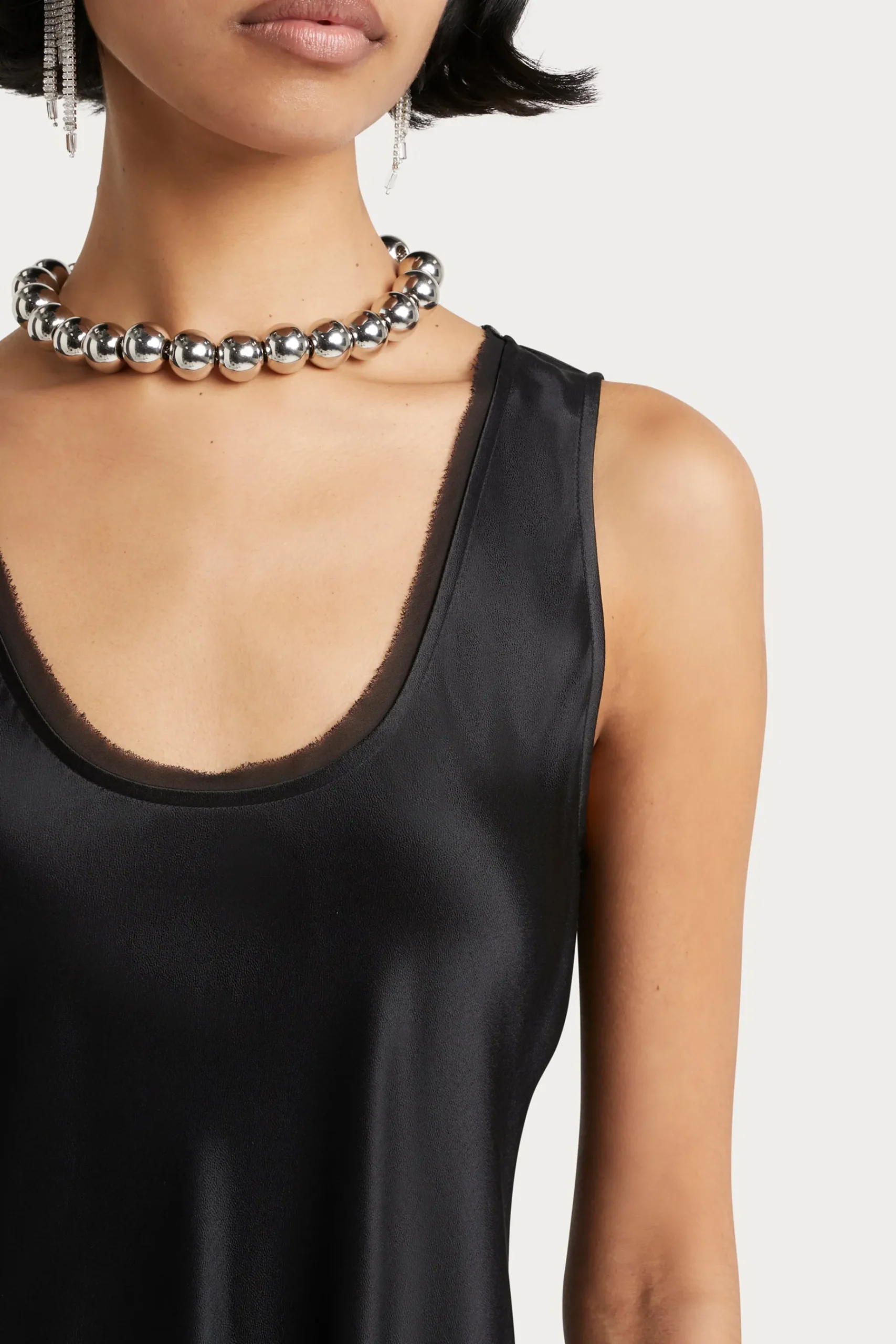 Tops-HUSK Satin cami - Black