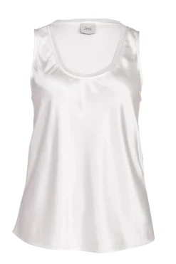 Tops-HUSK Satin cami - Oyster