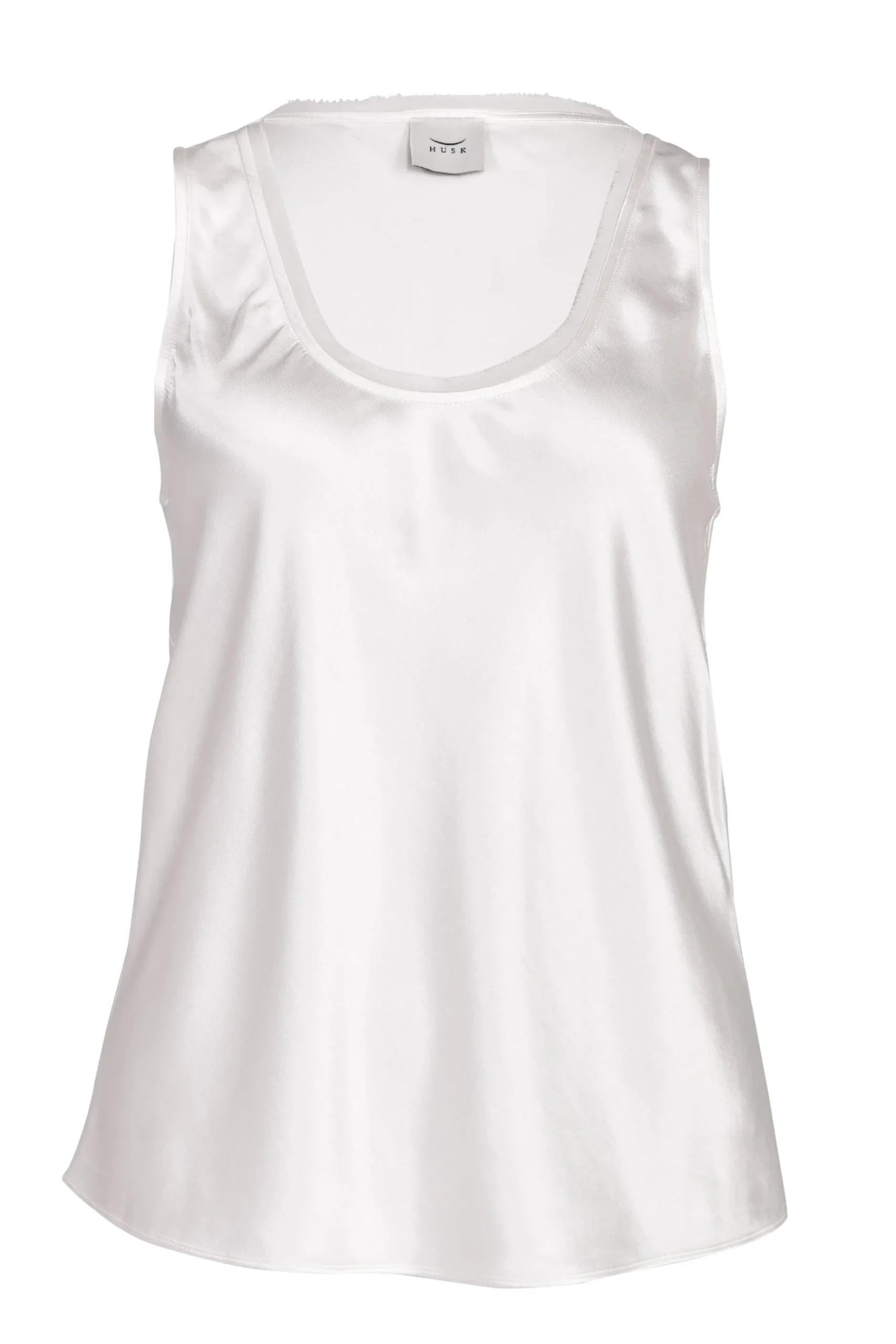 Tops-HUSK Satin cami - Oyster