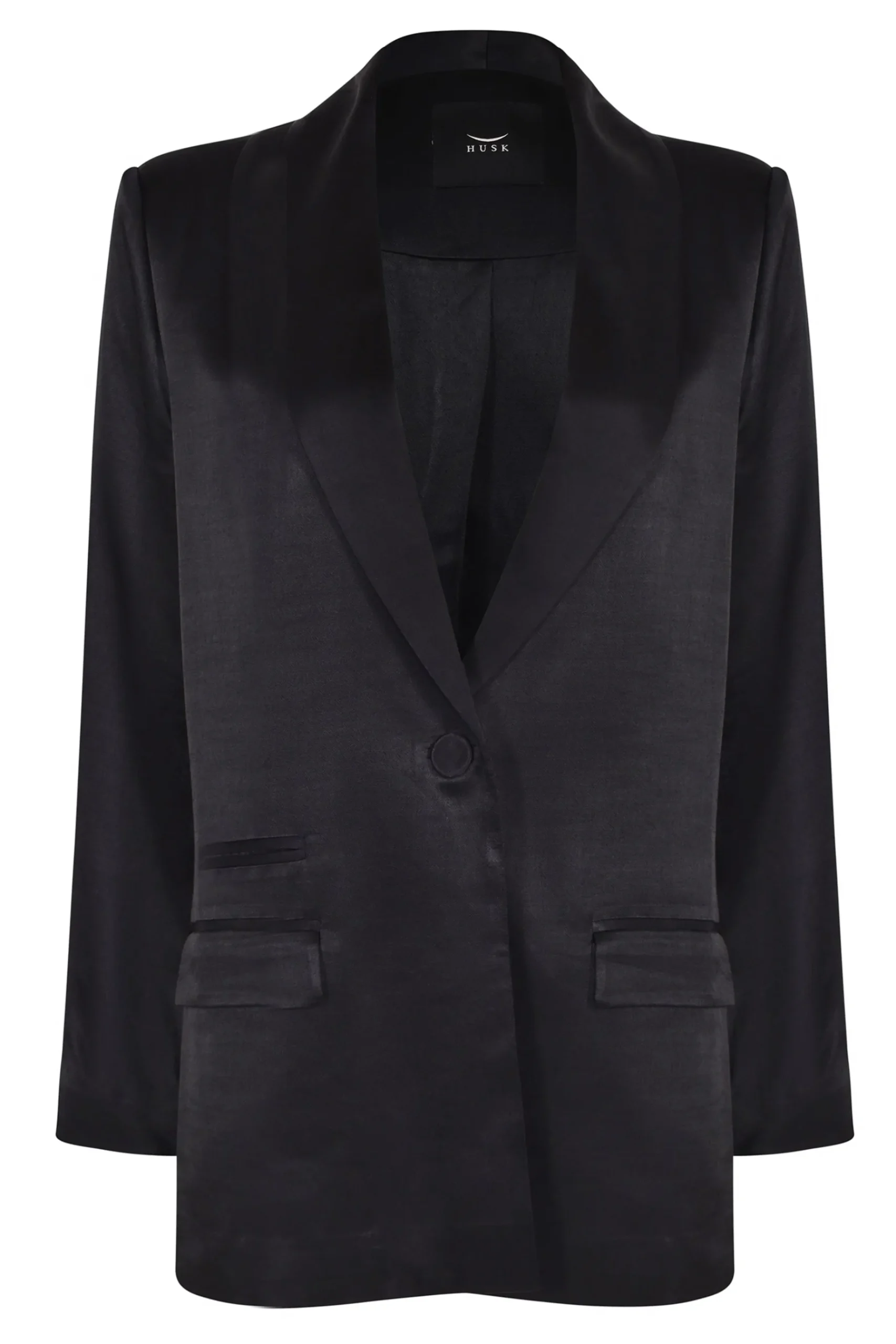 Jackets & Coats-HUSK SIENNA BLAZER - Black