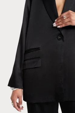 Jackets & Coats-HUSK SIENNA BLAZER - Black