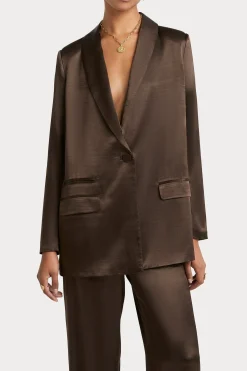 Jackets & Coats-HUSK SIENNA BLAZER - Chocolate