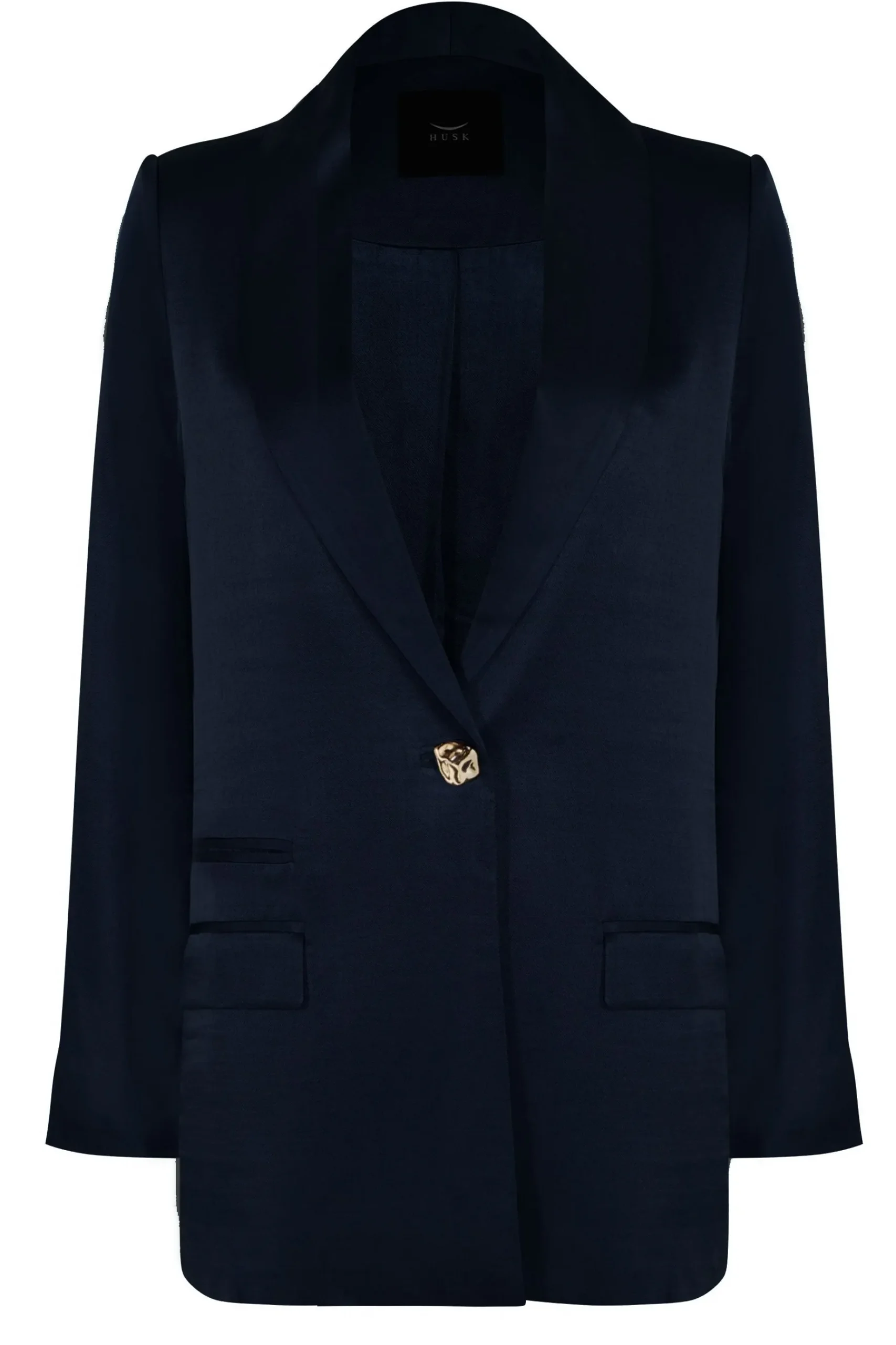 Jackets & Coats-HUSK SIENNA BLAZER - Navy