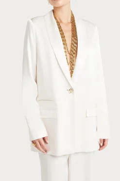 Jackets & Coats-HUSK SIENNA BLAZER - Oyster