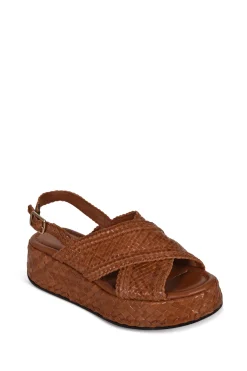 Shoes-HUSK SOFIE SANDAL - Toffee