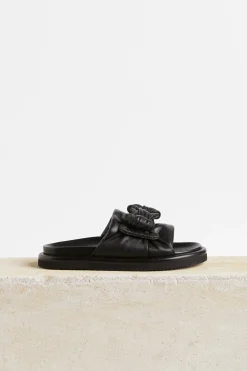 Shoes-HUSK SOPHIA SLIDE - Black