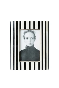 Frames-HUSK Striped Frame - Black & White Black&White