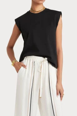 Tops-HUSK Tailored tank - Black