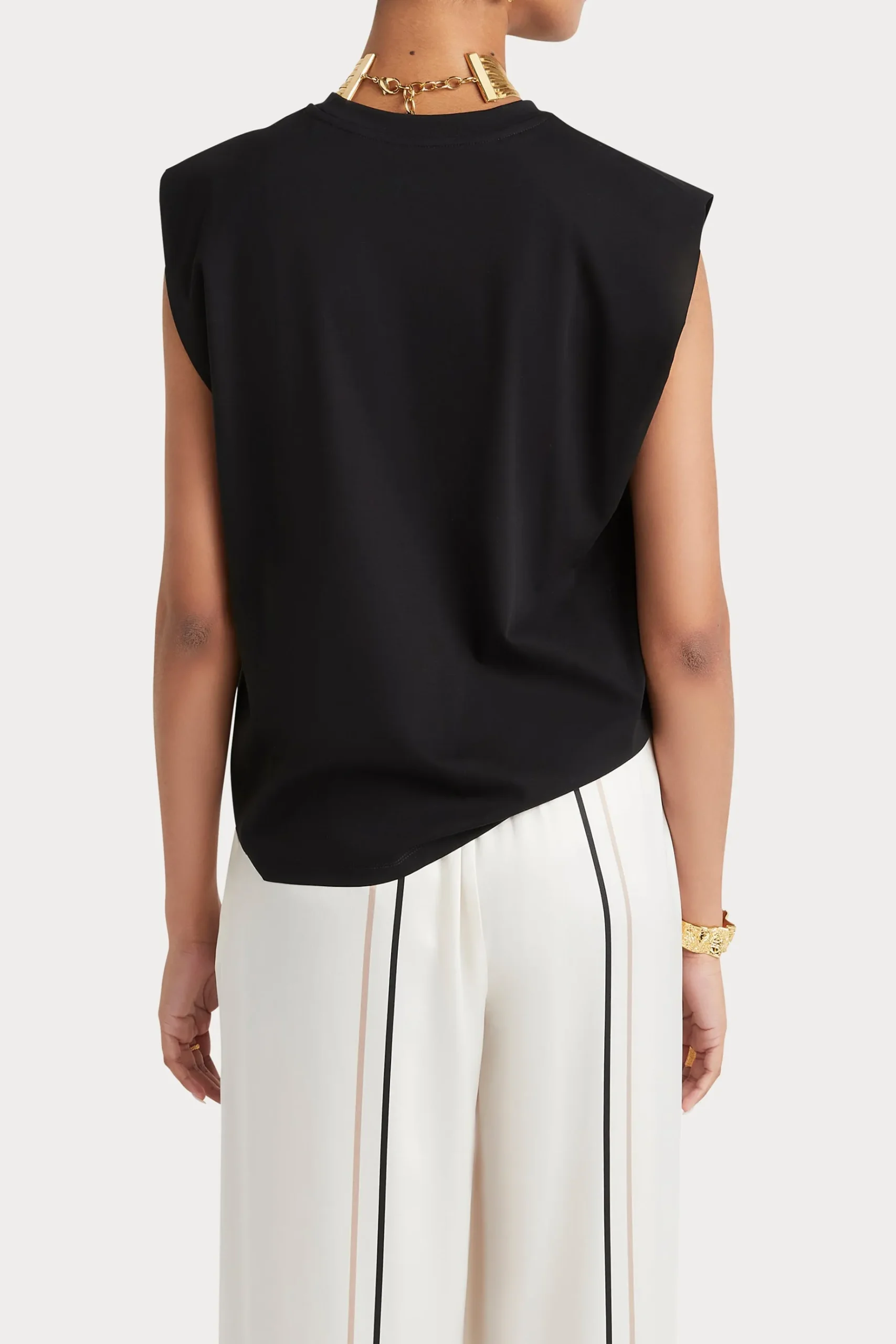 Tops-HUSK Tailored tank - Black