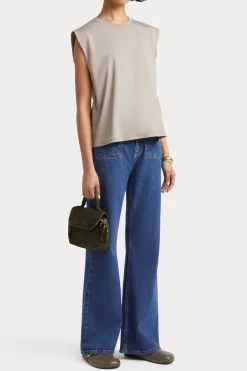Tees & Tanks-HUSK Tailored tank - Khaki