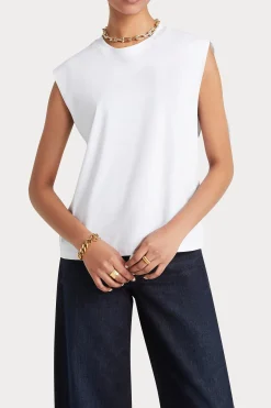 Tops-HUSK Tailored tank - White