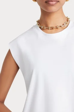 Tops-HUSK TAILORED TANK - White