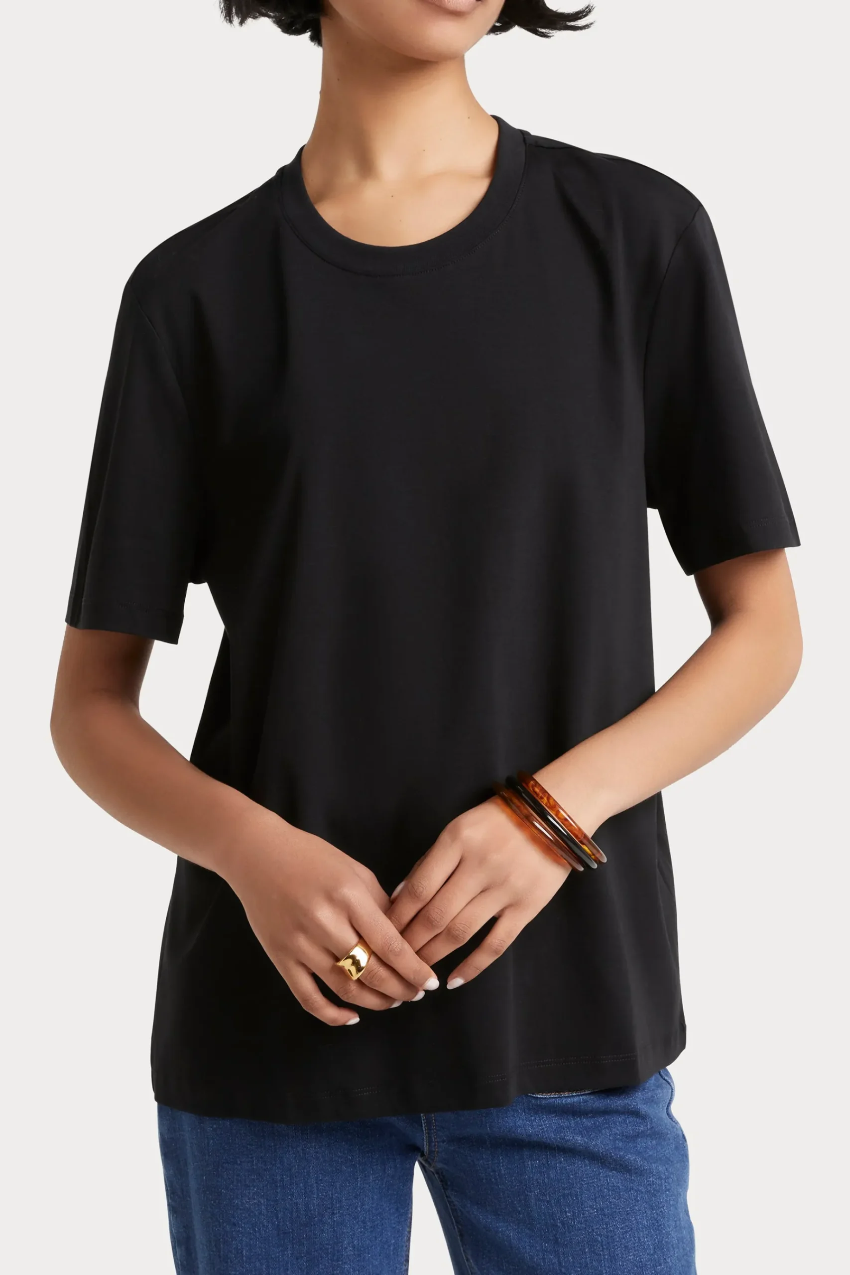 Tees & Tanks-HUSK Tailored tee - Black