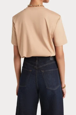 Tops-HUSK TAILORED TEE - Mocha