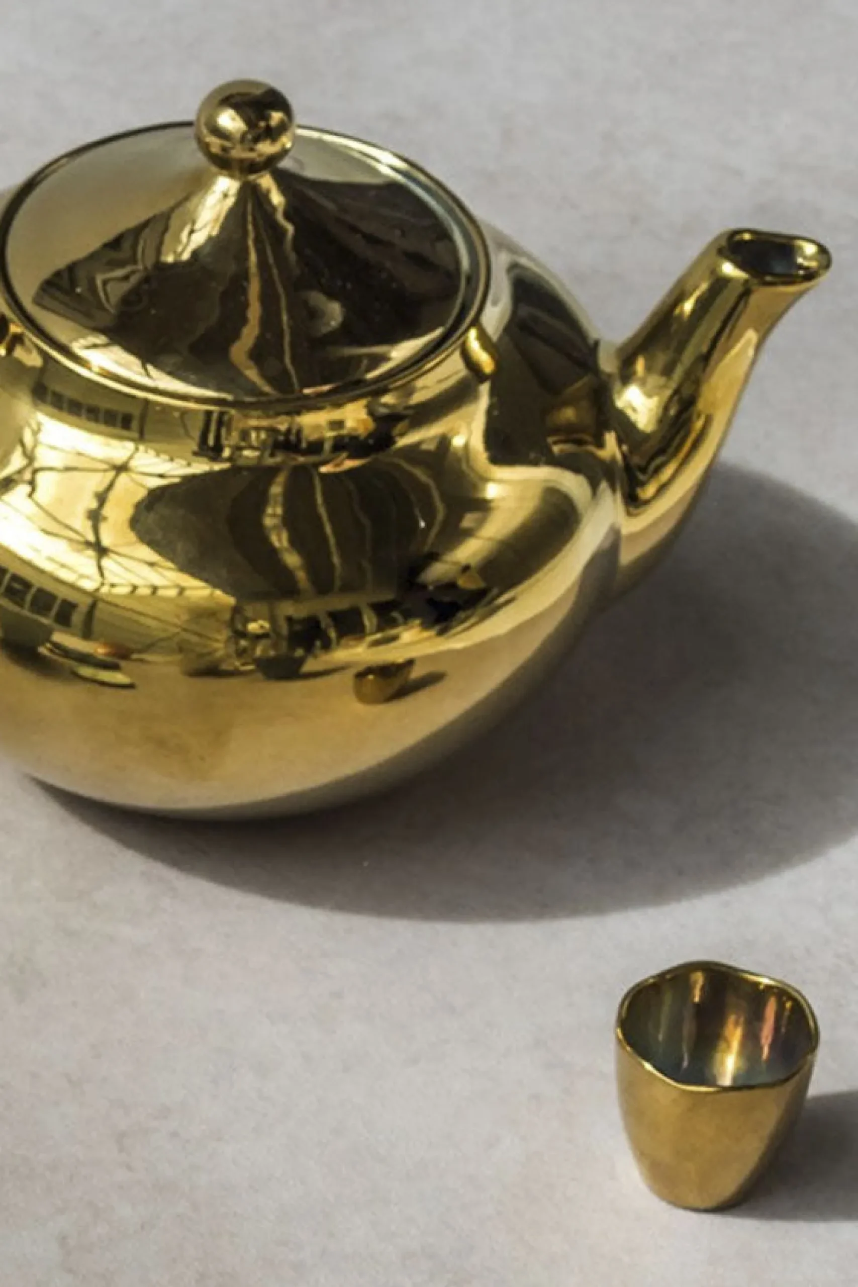 Tableware & Trays-HUSK TEAPOT - Gold