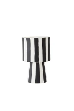 Vases & Planters-HUSK Toppu Pot - Black & White Black&White