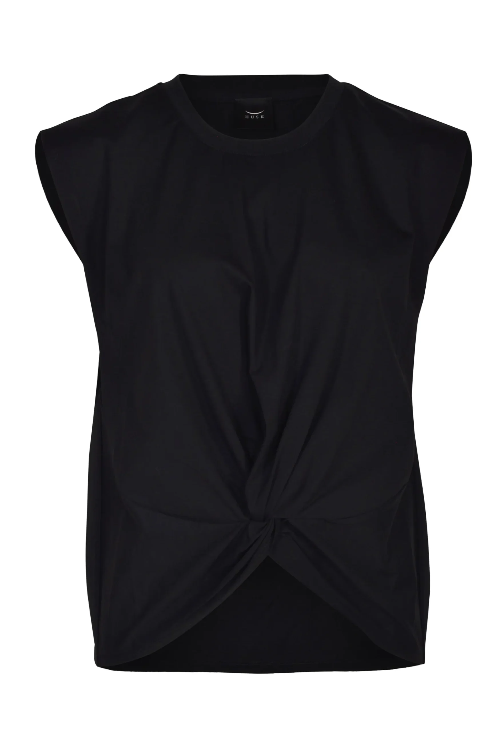 Tees & Tanks-HUSK Twist tank - Black