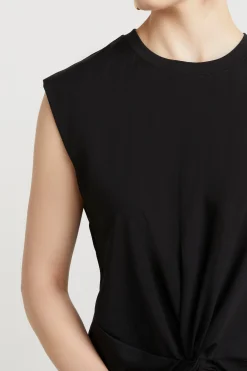 Tops-HUSK Twist tank - Black
