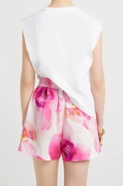 Tops-HUSK Twist tank - White