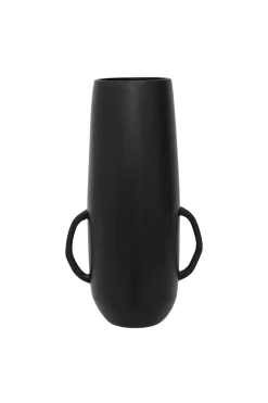 Vases & Planters-HUSK Vase Black HuskVaseBlack