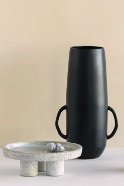 Vases & Planters-HUSK Vase Black HuskVaseBlack
