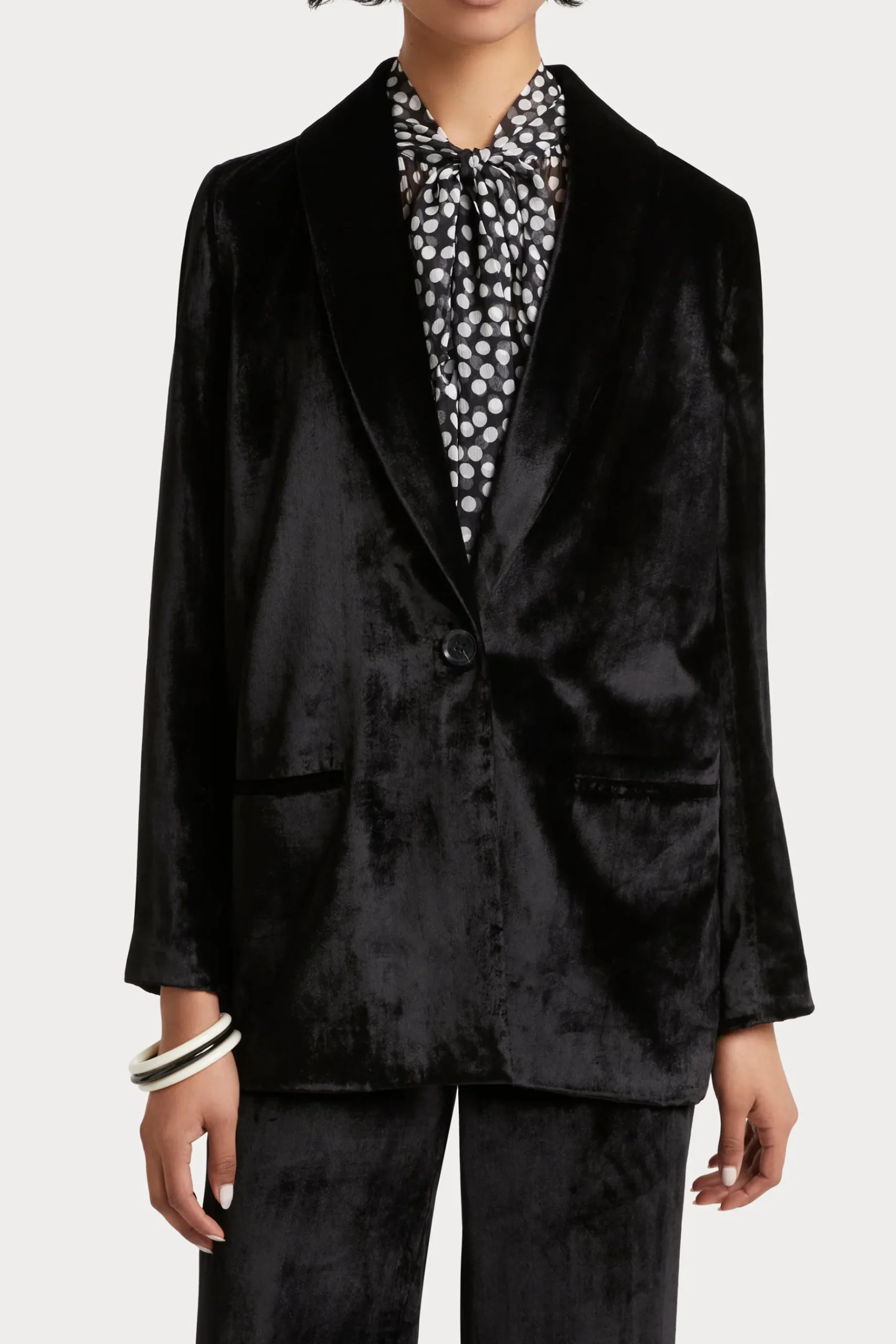 Jackets & Coats-HUSK Velvet Blazer - Black