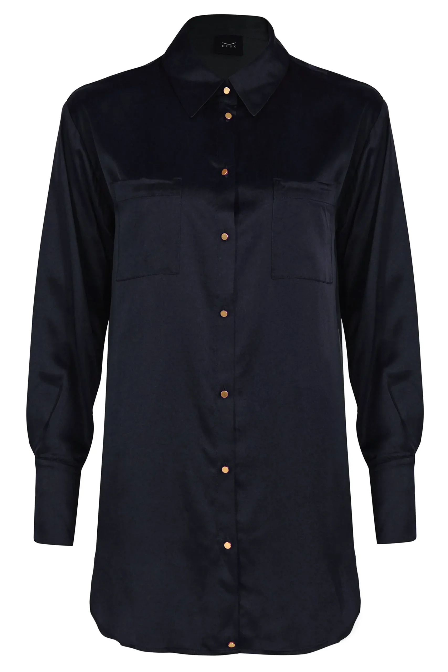 Tops-HUSK VERA SHIRT - Navy