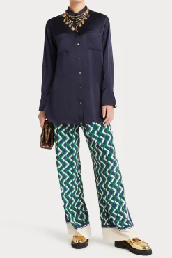 Tops-HUSK VERA SHIRT - Navy