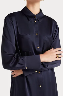 Tops-HUSK VERA SHIRT - Navy