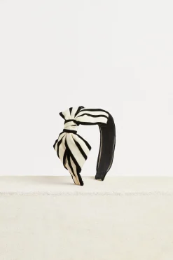 Hats & Headpieces-HUSK Jennifer Ouellette Lina Headband - Black & White Black&White