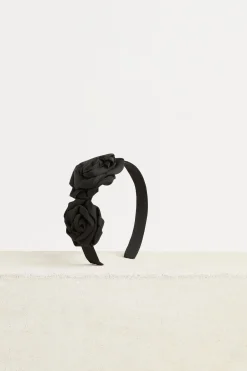 Hats & Headpieces-HUSK Jennifer Ouellette Rosa Headband - Black