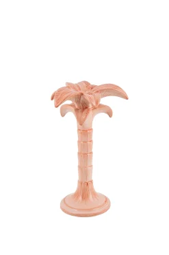 Candle Holders-HUSK Les Ottomans Palm Medium - Pink