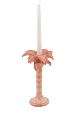 Candle Holders-HUSK Les Ottomans Palm Medium - Pink