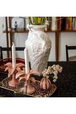 Candle Holders-HUSK Les Ottomans Palm Mini - Pink