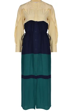 Dresses-HUSK Lovebirds Peacock Dress - Multi Coloured MultiColoured