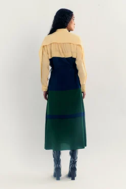 Dresses-HUSK Lovebirds Peacock Dress - Multi Coloured MultiColoured