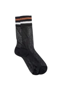 Scarves, Socks & Gloves-HUSK Maria La Rosa Crystal Sock - Black