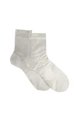 Scarves, Socks & Gloves-HUSK Maria La Rosa Ribbed Sock - Silver