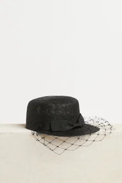 Hats & Headpieces-HUSK Misa Harada Alpha Cap - Black
