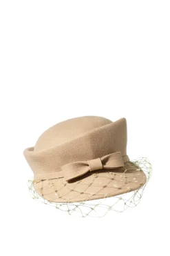 Hats & Headpieces-HUSK Misa Harada Anais Cap - Beige