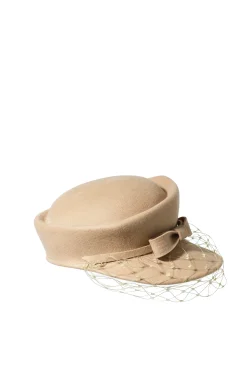 Hats & Headpieces-HUSK Misa Harada Anais Cap - Beige