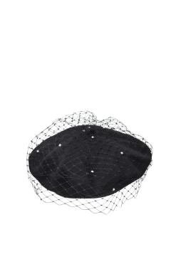 Hats & Headpieces-HUSK Misa Harada Floe Beret - Black