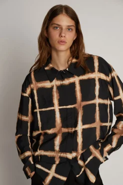 Tops-HUSK Munthe Laseia Shirt - Black