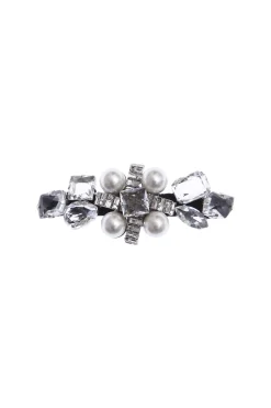 Hats & Headpieces-HUSK Rada Crystal Clip - Silver