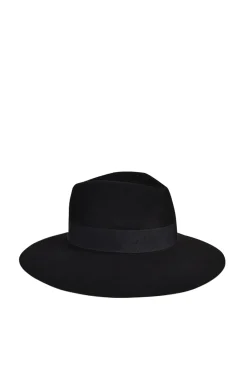 Hats & Headpieces-HUSK Sarah J Curtis Wool Fedora - Black