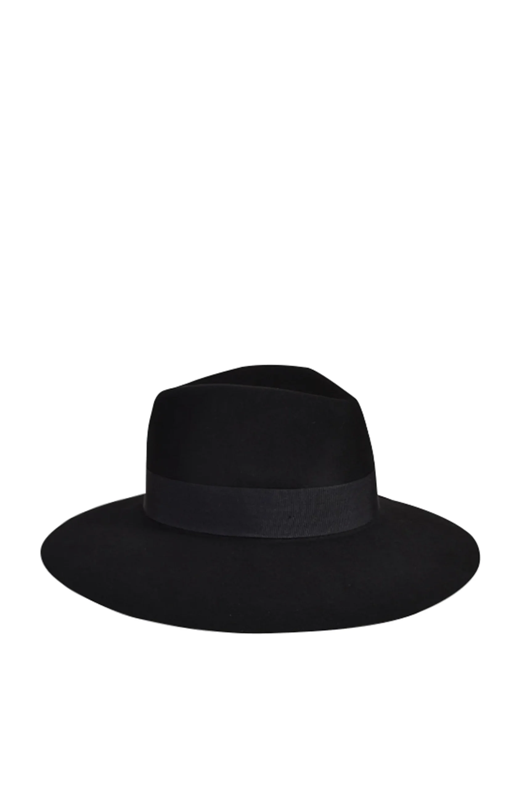 Hats & Headpieces-HUSK Sarah J Curtis Wool Fedora - Black