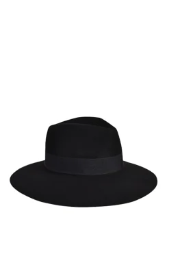 Hats & Headpieces-HUSK Sarah J Curtis Wool Fedora - Black