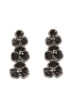 Earrings-HUSK Silvia Gnecchi Camelia Earring - Black