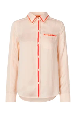 Tops-HUSK Stine Goya Felix Shirt - Tangerine
