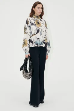 Tops-HUSK Stine Goya Poppies Blouse - Print